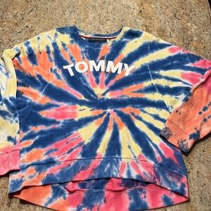 Tommy tie dye light crew neck